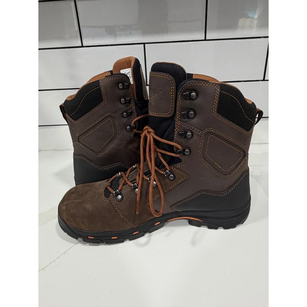 Danner Vicious 8 Brown NMT Mens Work Boots Leather Waterproof 13868 Size 13 D